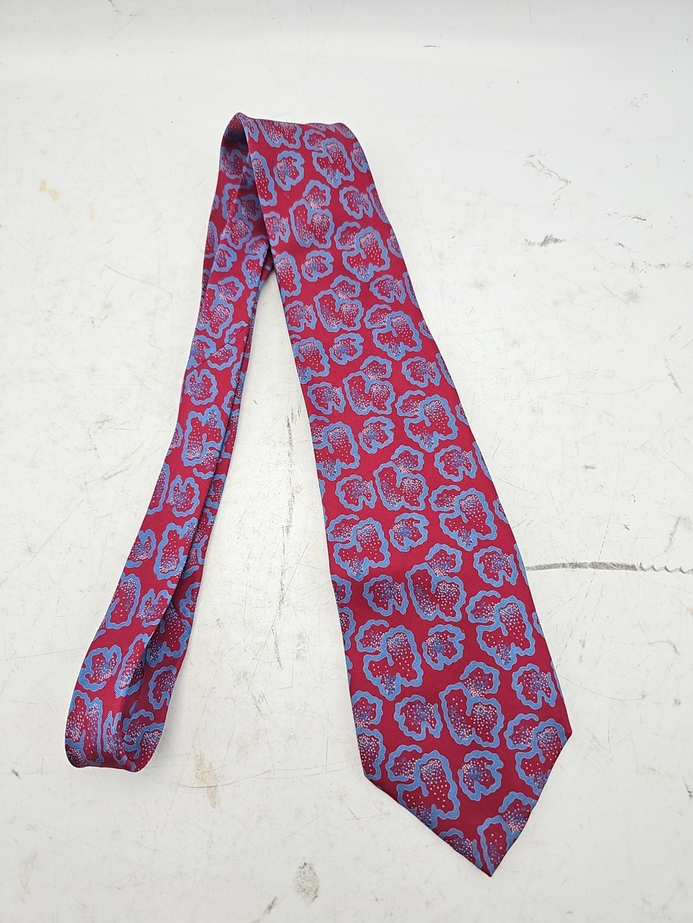 Giorgio Armani Red Silk Patterned Tie